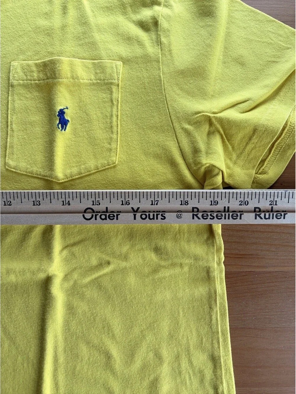 Polo Ralph Lauren Boys XL (18-20) Short Sleeve T-Shirt Yellow 100% Cotton